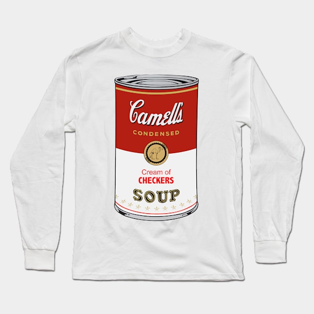 Camell’s Cream of CHECKERS Soup Long Sleeve T-Shirt by BruceALMIGHTY Baker